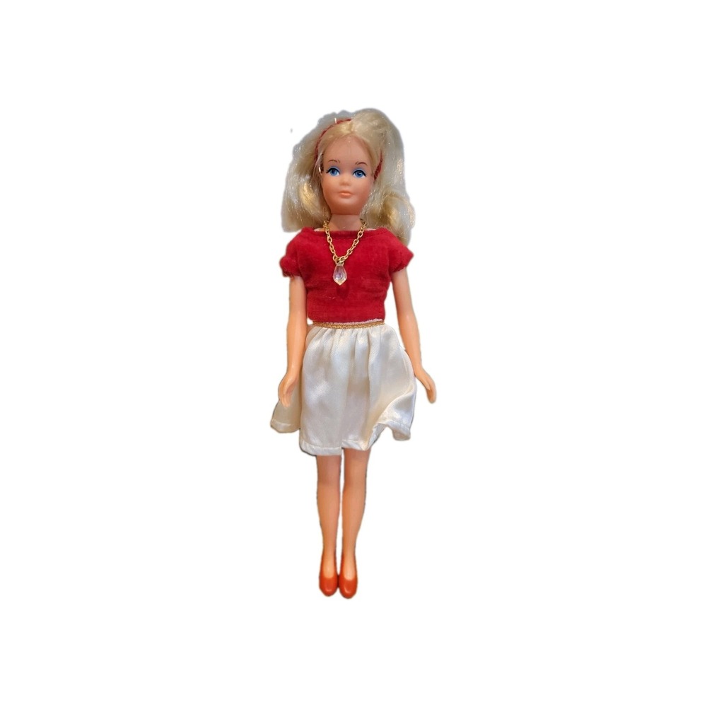 Vintage Barbie Skipper w Outfit #1902 Silk N Fancy 1967 Excellent Condition